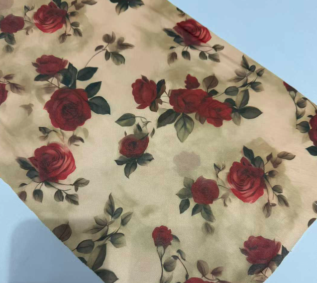 Rose-print fabric used as the search image